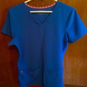 Women’s Heart Soul Royal Blue Medium Scrub Top